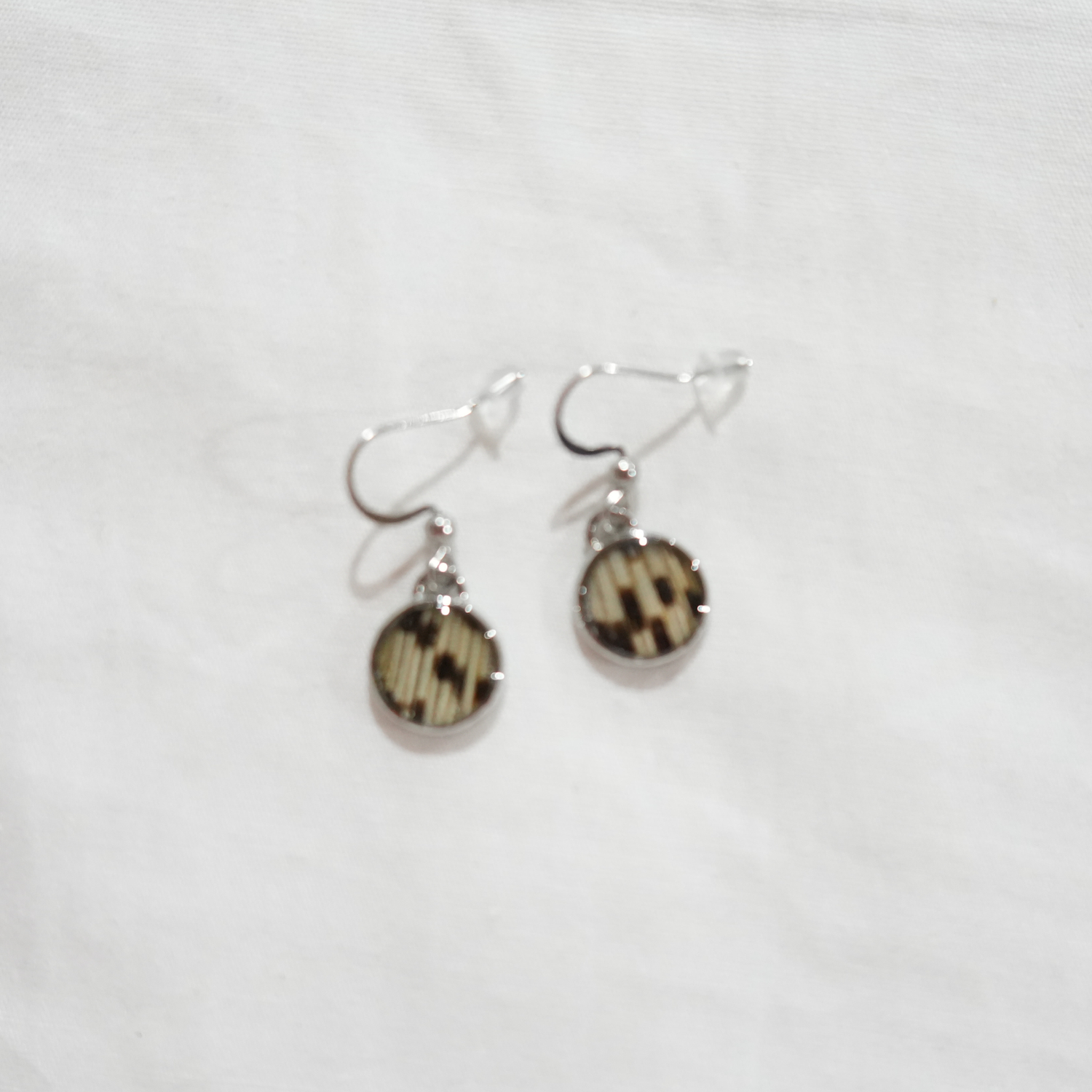 Lionfish Dangling Earrings with Circle Pendant