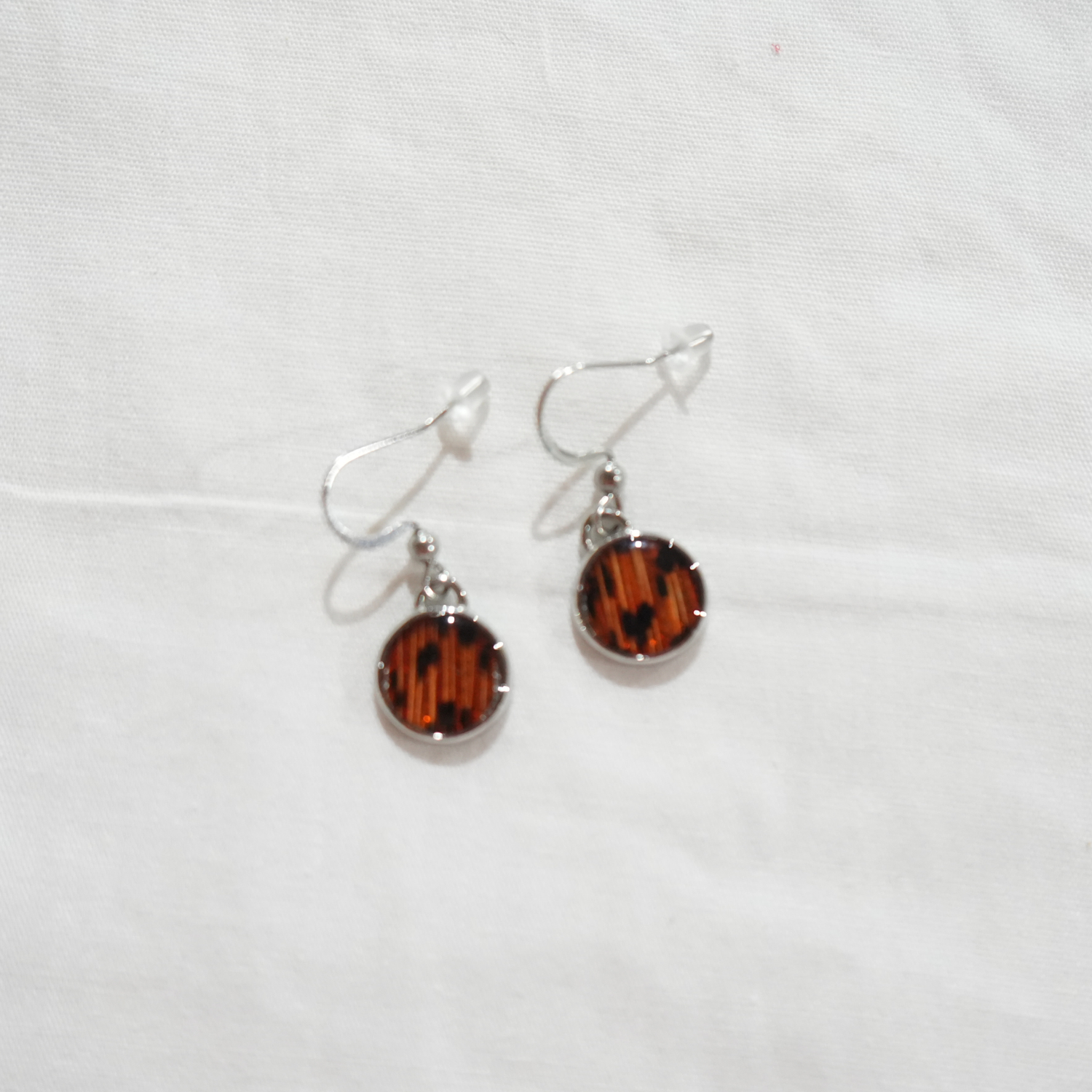 Lionfish Dangling Earrings with Circle Pendant