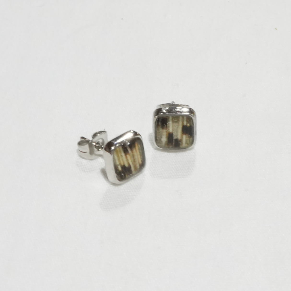 Lionfish Stud Earrings with Square Pendant