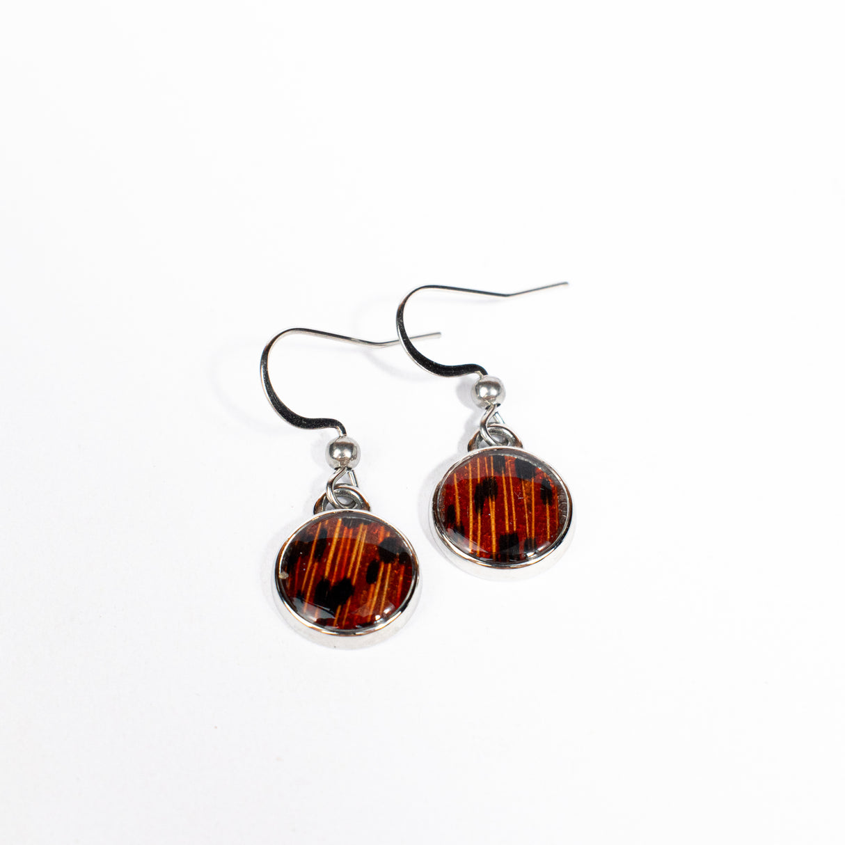 Red-Orange Lionfish Dangling Earrings
