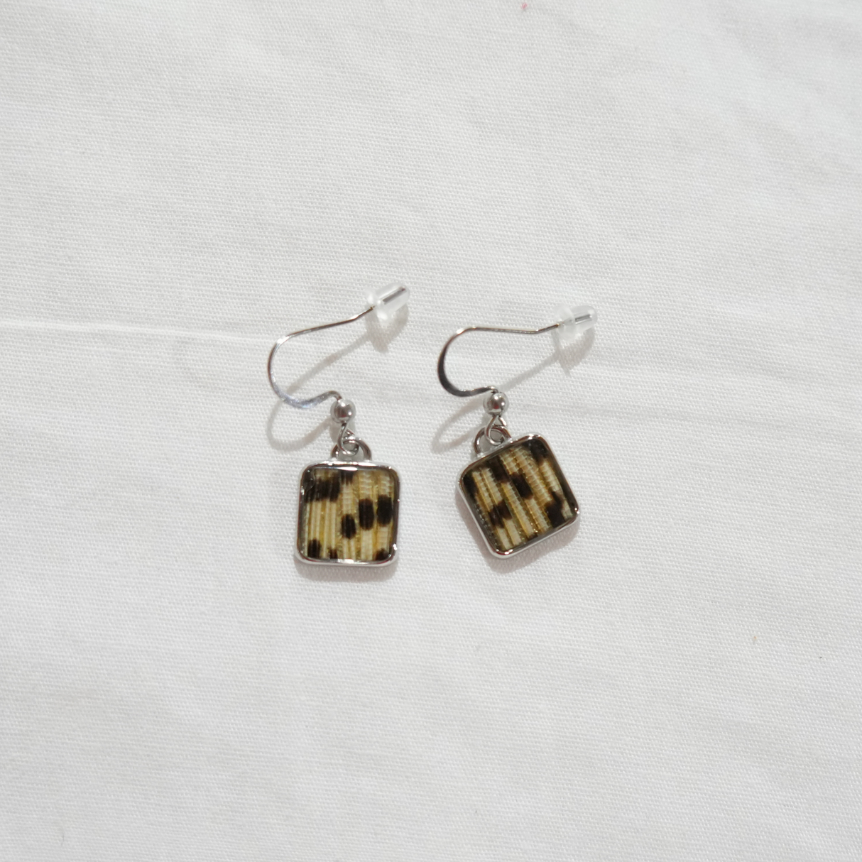 Lionfish Dangling Earrings with Square Pendant