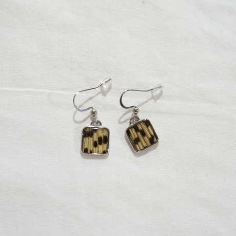 Lionfish Dangling Earrings with Square Pendant