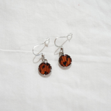 Lionfish Dangling Earrings with Circle Pendant