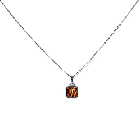 Lionfish Chain Necklace with Square Pendant