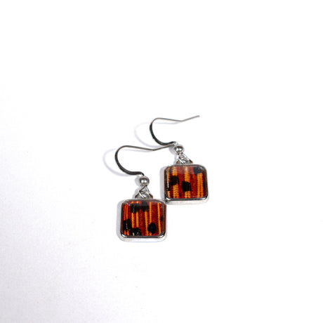 Lionfish Dangling Earrings with Square Pendant