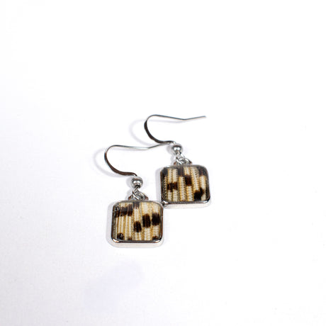 Lionfish Dangling Earrings with Square Pendant