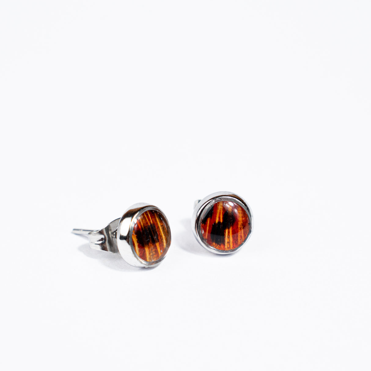 Red-Orange Lionfish Stud Earrings
