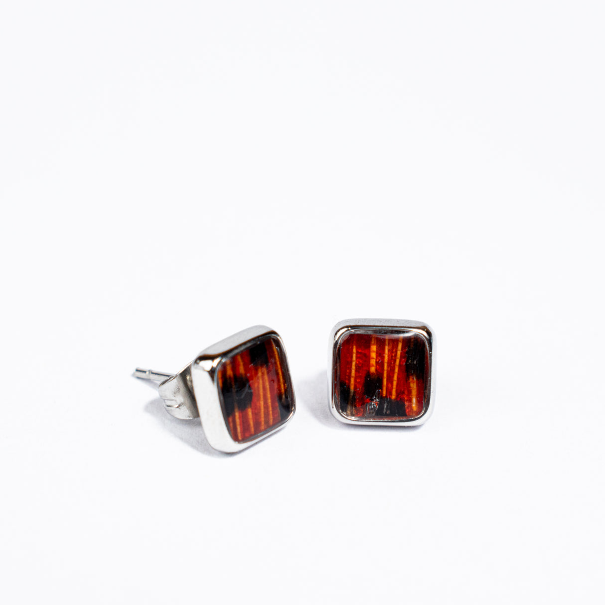 Red-Orange Lionfish Stud Earrings